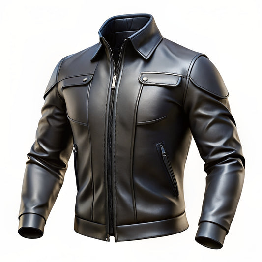 Men’s Classic Black Fashion Leather Jacket – Timeless Style and Sophistication - Rizvi Leather