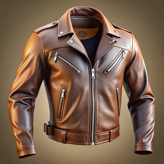 Timeless Rider: Men's Classic Biker Leather Jacket - Rizvi Leather