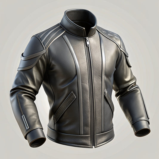 Men’s Black Sheepskin Racer Leather Jacket – Sleek and Sophisticated - Rizvi Leather
